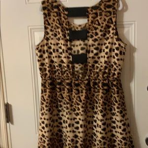 Long tunic.Mini dress.Animal-print summery dress